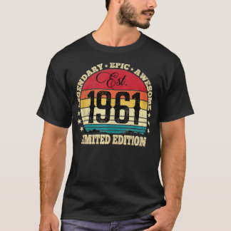 Est 1961 Limited Edition  60th Birthday Cute Vinta T-Shirt