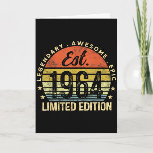 Est 1964 Limited Edition 61st Birthday Vintage 61  Card
