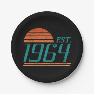 Est. 1964 Vintage 60 Yrs Old Paper Plate