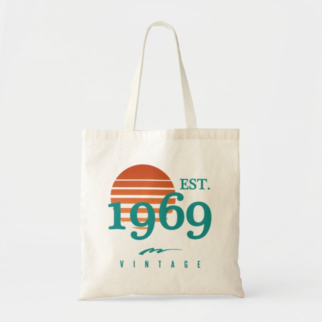 Est. 1969 Retro 50th Birthday Tote Bag (Front)