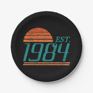 Est. 1984 Vintage 40 Yrs Old Paper Plate