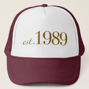 Est 1989 trucker hat