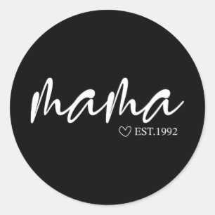 Est 1992 Mothers Day Birthday Clothing For Mum Classic Round Sticker
