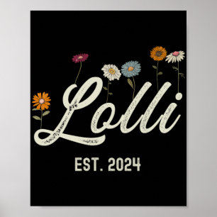 Est 2024 Floral Mothers Day New Parents Pregnancy Poster