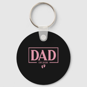 Est 2026 First Time New Daddy Dad To Be Key Ring