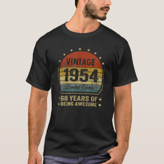 Est Vintage 68 Year Old Gifts Vintage 1954 Limited T-Shirt