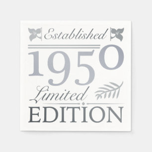 Established 1950 70th Birthday Napkin