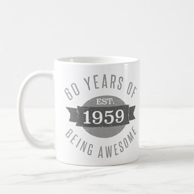 Established 1959 60th Birthday Coffee Mug (Left)
