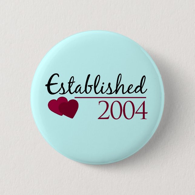 Established 2004 6 cm round badge (Front)