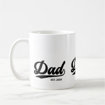 Established Dad New Father Est Year Typography