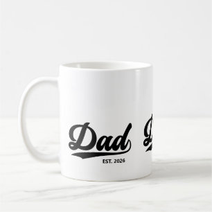 Established Dad New Father Est Year Typography Coffee Mug