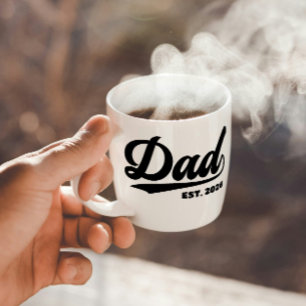 Established Dad New Father Est Year Typography  Mug