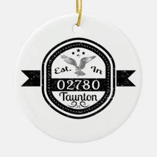 Established In 02780 Taunton Ceramic Tree Decoration