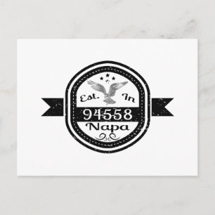 Established In 94558 Napa Postcard
