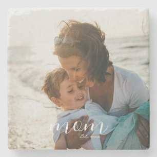 Established 'Mum' Birthday Mother's Day Photo Gift Stone Coaster