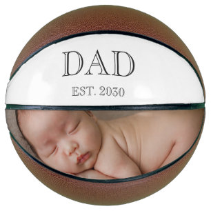 Established New Dad Baby Photo Gift Basketball