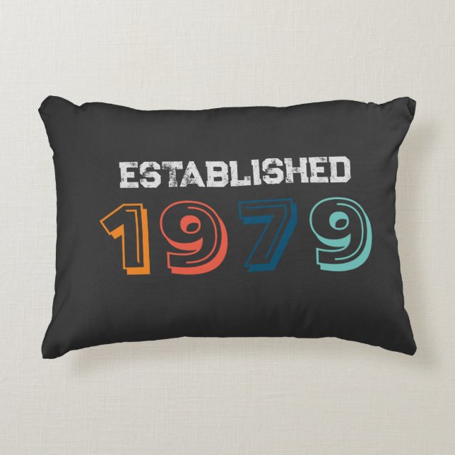 Established "Pick your year"  Retro Decorative Cushion (Front)