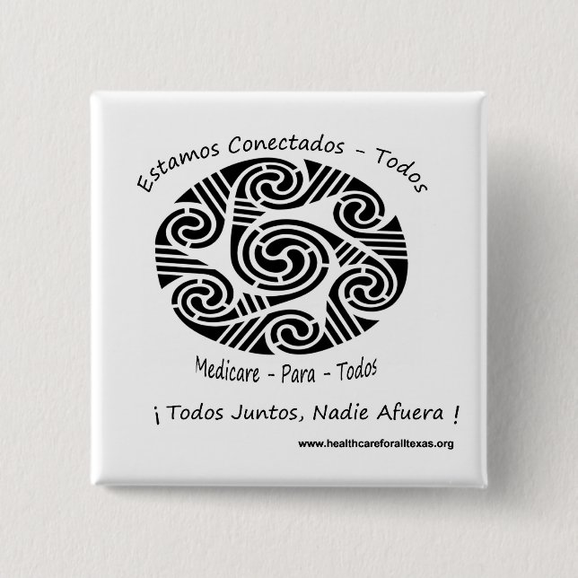 Estamos Conectados Todos 15 Cm Square Badge (Front)
