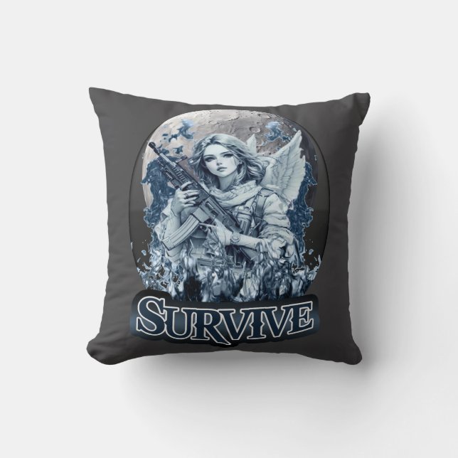 Estampa Anjo – Cyberpunk Guardian Angel - Almofada Cushion (Front)