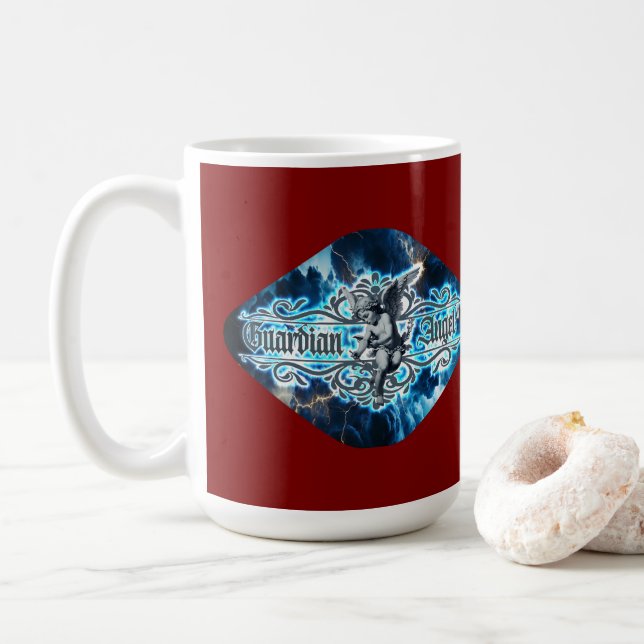 Estampa Anjo - Guardian Angel – Caneca Coffee Mug (With Donut)