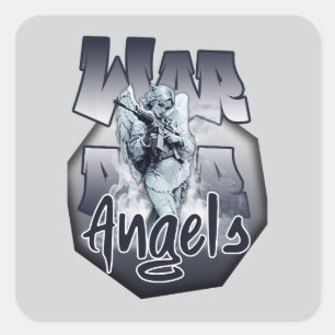 Estampa Anjo - Warrior Angels - Adesivo Square Sticker