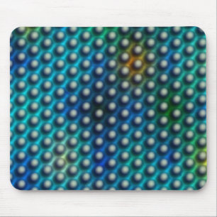 Estampa azul com esferas ou bolinhas mouse pad