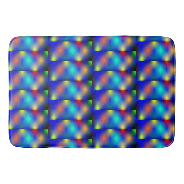 Estampa colorida, 'escama quadrada'. bath mat (Front)