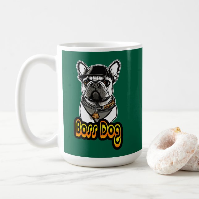Estampa Hip Hop - Boss Dog - Caneca Coffee Mug (With Donut)