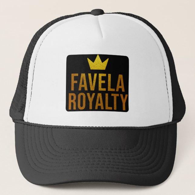 Estampa Hip Hop - Favela Royalty - Bone Trucker Hat (Front)