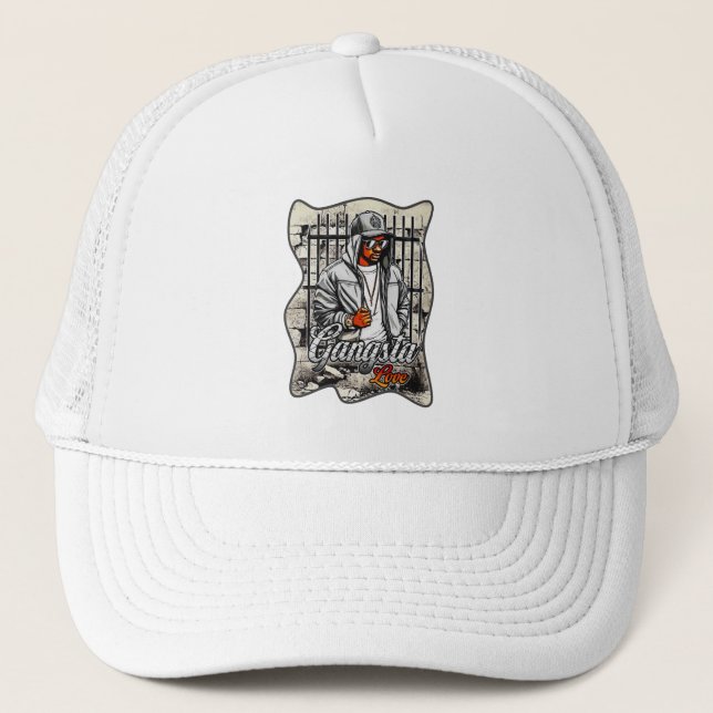 Estampa Hip Hop - Gangsta Love - Bone Trucker Hat (Front)