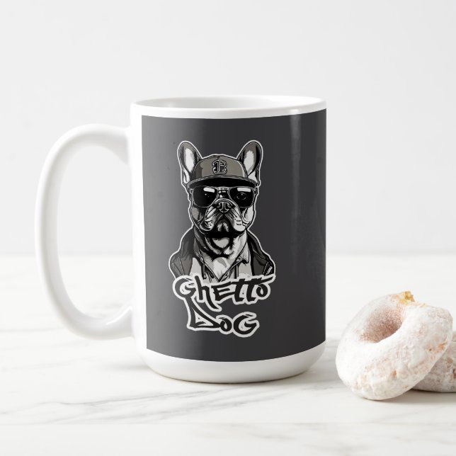 Estampa Hip Hop - Ghetto Dog - Caneca Coffee Mug (With Donut)
