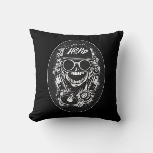 Estampa Hip Hop - Hip Hop Skull Vibes - Almofada Cushion