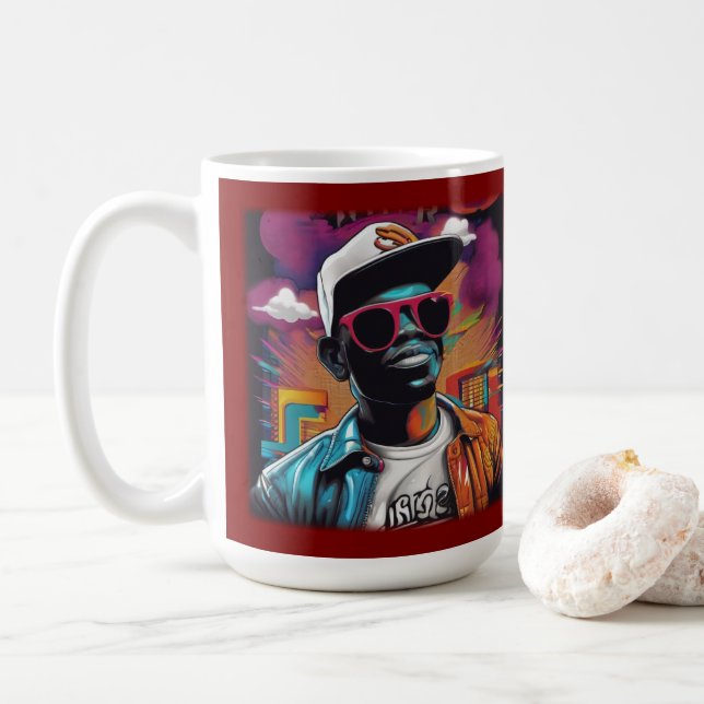 Estampa Hip Hop - Street Graffiti Art - Caneca Coffee Mug (With Donut)