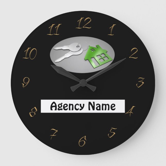 Estate Agency Large Clock (Front)