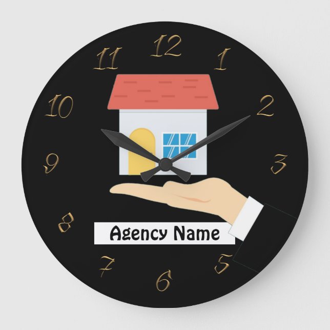 Estate Agency Large Clock (Front)