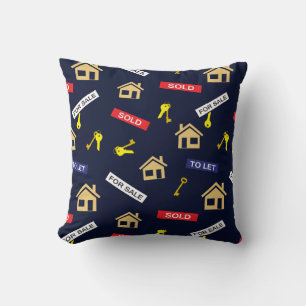 Estate Agent Funny Patterned Cushion