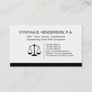 Estate Attorney Business Cards