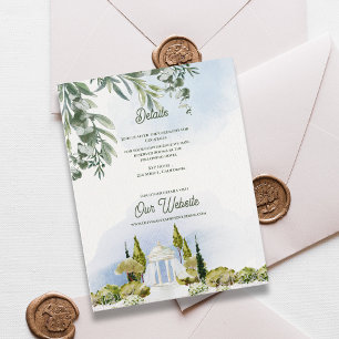 Estate Garden Pavilion Wedding Details Enclosure Card