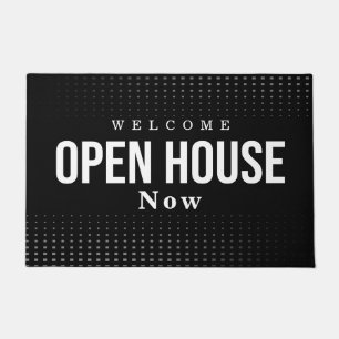 Estate Open House Modern Chic Black Doormat