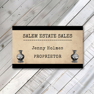 Estate Sale Business Antique Vase Card
