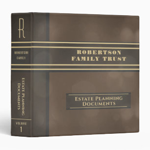 Estate, Will, Financial Records 3 Ring Binder