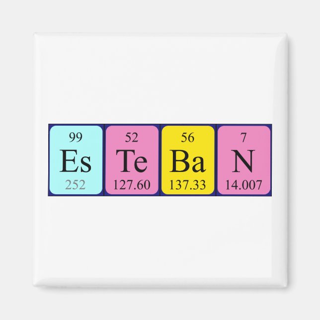 Esteban periodic table name magnet (Front)