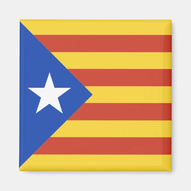 Estelada - Catalan Flag with the Star Magnet (Front)