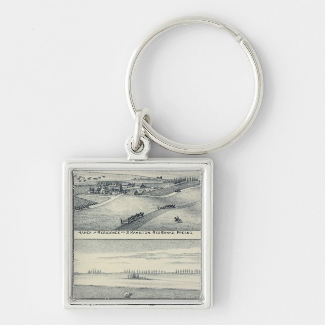 Estella Blanca Vineyard, California Key Ring (Front)
