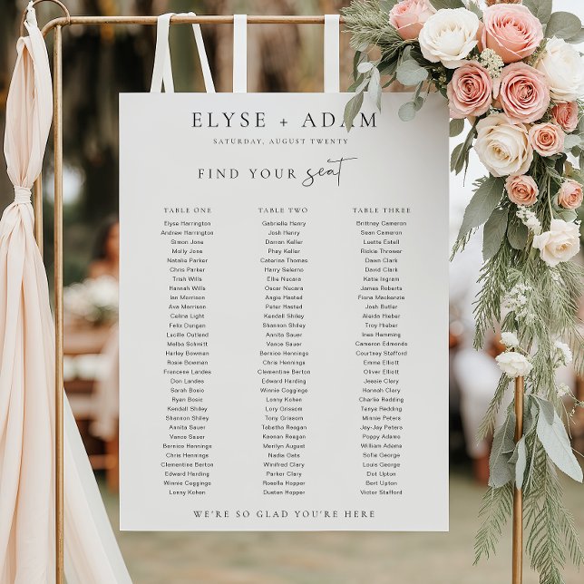 Estelle Minimal 3 Banquet Table Seating Poster (Creator Uploaded)