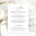 Estelle Minimalist Wedding Details Card<br><div class="desc">The Estelle Wedding details card features a modern minimalist design with a hand-lettered script font on a white background for a clean and simple look. The script headings are images that cannot be edited. All of the other text is fully editable. Save money and paper by adding your invitation to...</div>