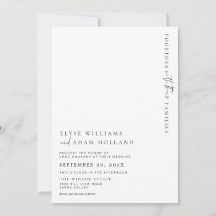 Estelle Minimalist Wedding Invitation & Details