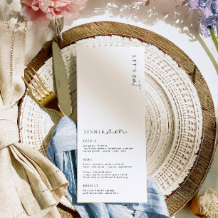 Estelle Minimalist Wedding Long Menu