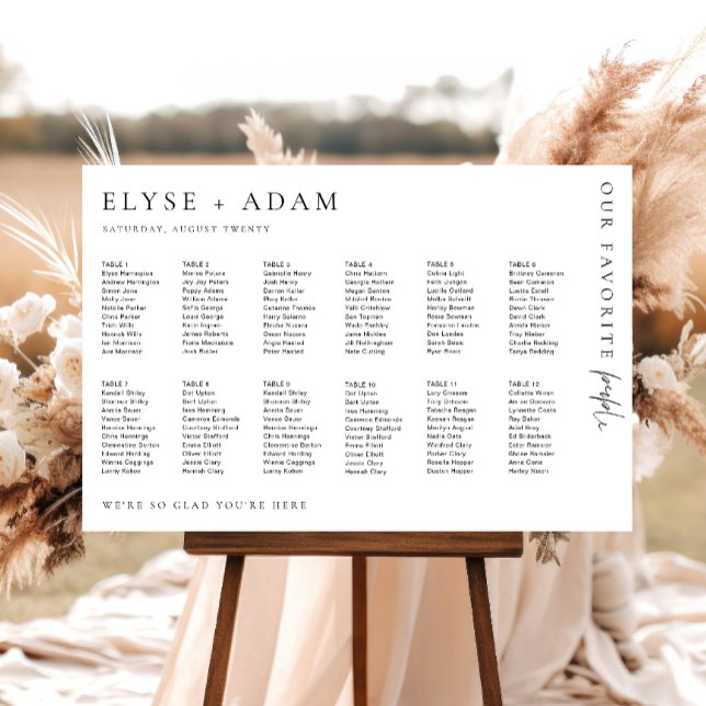 Estelle Modern Minimal 12 Table Seating Poster (Creator Uploaded)