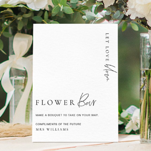 Estelle Modern Minimal Flower Bar Sign (Estelle Flower Bar Sign )